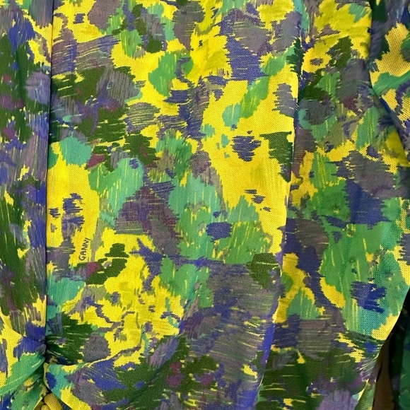 Ganni NWT Sulphur Spring Mesh Ruched Dress - Picture 8 of 10